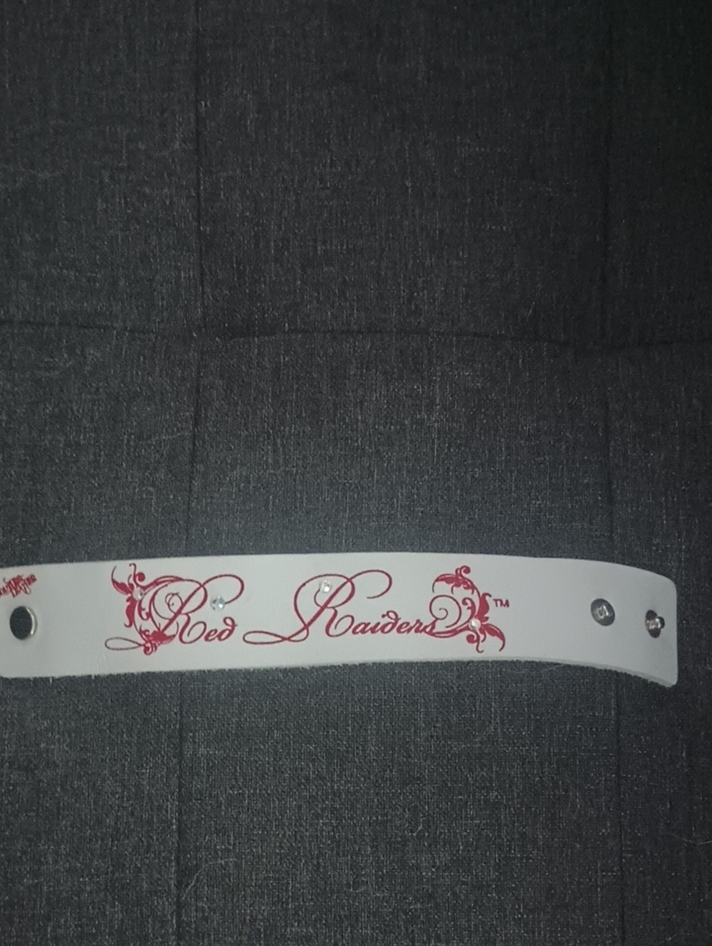 Texas Tech Logo Bracelet with Red Script